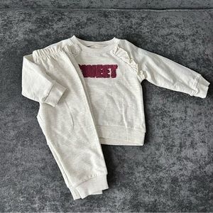 NWT Chick Pea ‘Sweet’ Sweat Suit